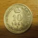 10 krejcar  1862 V, -0/1+,  RR!!
