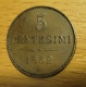 5 centesimi 1852 M, -0/0-