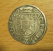 Valdštein, 3 krejcar, 1629, Jičín, 1/1  