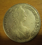 1/2 Tolar  1765, S/CG,  +1/1+, R!