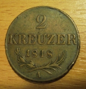 2 krejcar  1848 A, 1/1