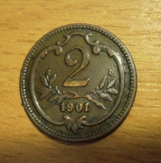 2 Heller 1901 b.zn 1/1