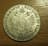 20 krejcar  1845 A, +1/1