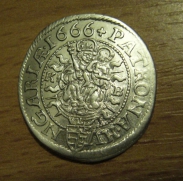 3 krejcar  1666 K.B., 0/0 