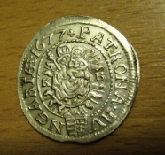 3 krejcar  1677 K.B., 0/0 