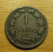 1 krejcar  1859 E,  1/1 R!