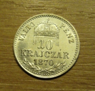 10 krejcar 1870, K.B.,  0/0-