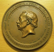 Medaile 1859 - Polní maršál hrabě Radecký z Radče, památník Radeckého v Praze, 80 mm