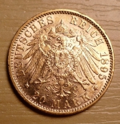048, 20 Mark, 1895 D,  Bayern,  1/1