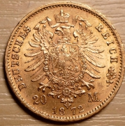 053, 20 Mark, 1872  E,  Sachsen,  1/1