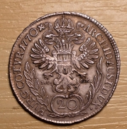 758, 20  Krejcar  1770, Wien,  1/1-                     