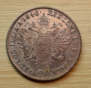 969, 20 krejcar 1840 A,  1/1