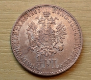 1076, 1/4 zlatník 1861 A,  -1/1-