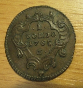 Soldo 1765 G, 0/0- R!!