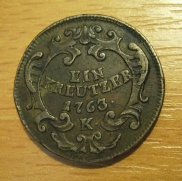 krejcar 1763 K, 1/1 !!