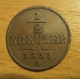 1/2 krejcar  1851 B, -0/1+