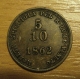 5/10 soldo 1862 A, +1/1+
