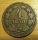 4 krejcar  1860 A, -1/1-