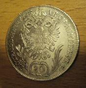 20 krejcar  1786 B, +1/1+ !!