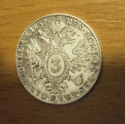 3 krejcar 1837 A, 1/1- !!R!! 3 krejcar 1837 A, 1/1- !!R!!