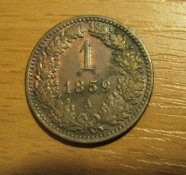 krejcar  1859 A, -1/1- !!
