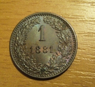 krejcar  1881 b.z. 0/0 !!
