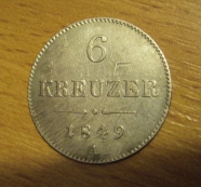 6 krejcar  1849 A, -1/1- !!