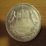 5 corona  1900 K.B., 1/1 !!