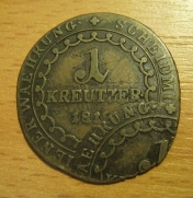 1 krejcar  1812 ?. 1/1- zmetek,