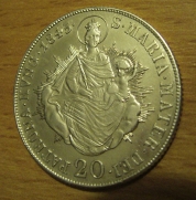 20 krejcar  1845 B, -0/1+