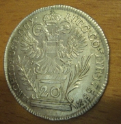 20 krejcar  1755, Wien 1/1