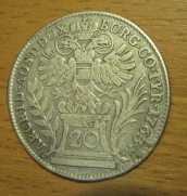 20 krejcar  1763 Wien, +2/2+
