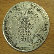20 krejcar  1763 Praha, 1/1