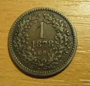 krejcar  1878 K.B.,  +1/1-