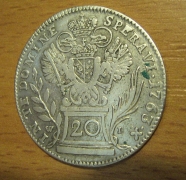 20 krejcar 1763 Wien, -1/1- 20 krejcar 1763 Wien, -1/1-