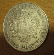 20 krejcar  1842 E, -1/1-