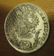20 krejcar  1786 B, 1/1-