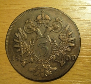 3 krejcar  1800 S, 1/1-