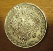 20 krejcar  1853 A, 0/1+