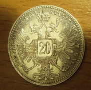 20 krejcar  1868 b.z., 0/0-