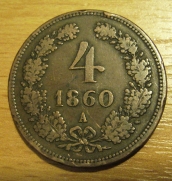 4 krejcar  1860 A, -1/1-