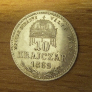 10 krejcar  1869 .K.B., -0/0-