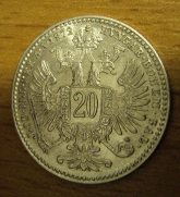 20 krejcar  1872 b.z.  -0/0-   R!