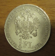 1/4 zlatník 1861 A, -0/0-