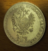 1/4 zlatník 1865 A, 1/1,   R!