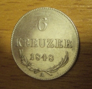 6 krejcar  1848 A, 1/1-