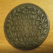 2 Liard 1750, Antverpy, 1/2