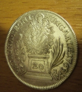 20 krejcar  1763 K.B.,  +1/1+