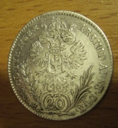 20 krejcar  1768 Hall, -1/2