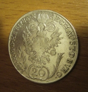 20 krejcar  1786 G, -1/1-